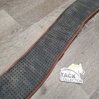 Nylon Web & Neoprene Girth, velcro liner, 2x els, dring *gc, clean, residue, stains
