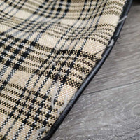Baker Blanket Saddle Carry - Storage Bag, Fleece Lined, zip, Shoulder Strap *gc, clean, unstitched D Ring, snags, rubbed/thin edges, older
