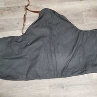 Baker Blanket Saddle Carry - Storage Bag, Fleece Lined, zip, Shoulder Strap *gc, clean, unstitched D Ring, snags, rubbed/thin edges, older
