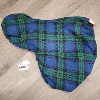 Thin Fleece Saddle Cover *gc/fair, clean, hairy, v.clumpy & pilly, undone stitching & repair
