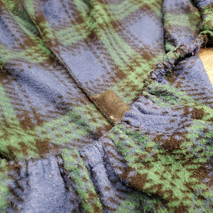 Thin Fleece Saddle Cover *gc/fair, clean, hairy, v.clumpy & pilly, undone stitching & repair