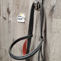 Side Pull Bridle *gc/fair, rubber lining: sticky, peeled, melted & hairy, dirty, scraped edges
