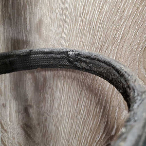 Side Pull Bridle *gc/fair, rubber lining: sticky, peeled, melted & hairy, dirty, scraped edges
