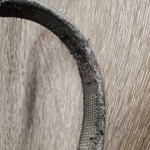 Side Pull Bridle *gc/fair, rubber lining: sticky, peeled, melted & hairy, dirty, scraped edges