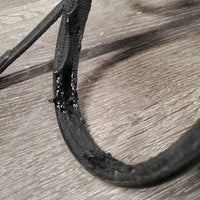Side Pull Bridle *gc/fair, rubber lining: sticky, peeled, melted & hairy, dirty, scraped edges
