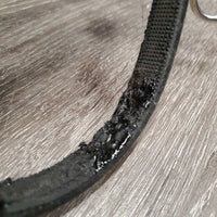 Side Pull Bridle *gc/fair, rubber lining: sticky, peeled, melted & hairy, dirty, scraped edges
