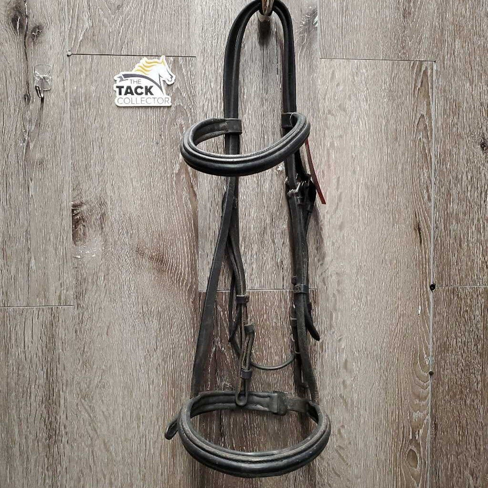 Rsd Padded Bridle *No Flash, No Reins, gc, v.dirty, faded, scraped edges, residue