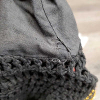 Crochet Ear Bonnet Fly Veil *gc, faded, dirty, curled, discolored?, undoen ear stitching
