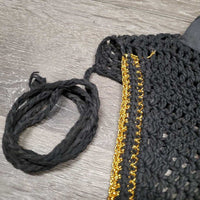 Crochet Ear Bonnet Fly Veil *gc, faded, dirty, curled, discolored?, undoen ear stitching