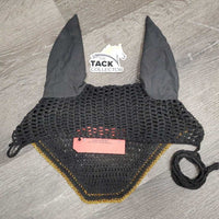 Crochet Ear Bonnet Fly Veil *gc, faded, dirty, curled, discolored?, undoen ear stitching