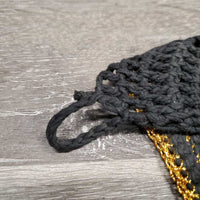 Crochet Ear Bonnet Fly Veil *gc, faded, dirty, curled, discolored?, undoen ear stitching
