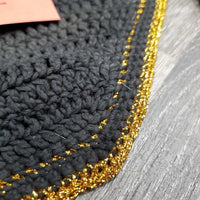 Crochet Ear Bonnet Fly Veil *gc, faded, dirty, curled, discolored?, undoen ear stitching