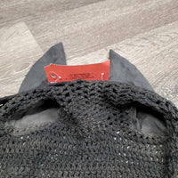 Crochet Ear Bonnet Fly Veil *gc, faded, dirty, curled, discolored?, undoen ear stitching