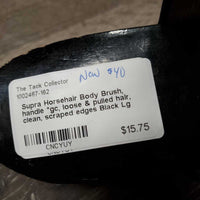 Horsehair Body Brush, handle *gc, loose & pulled hair, clean, scraped edges
