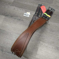 Leather Girth, 2x els 3x D rings *vgc, UNDONE Stitching, scratches, clean, older, rubs, mnr undone stitching
