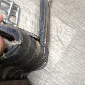 Leather Girth, 2x els 3x D rings *vgc, UNDONE Stitching, scratches, clean, older, rubs, mnr undone stitching
