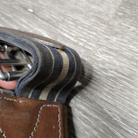 Leather Girth, 2x els 3x D rings *vgc, UNDONE Stitching, scratches, clean, older, rubs, mnr undone stitching
