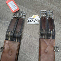 Leather Girth, 2x els 3x D rings *vgc, UNDONE Stitching, scratches, clean, older, rubs, mnr undone stitching