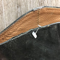 Field Boots, zips *fair/gc, BROKEN Zip-L, faded, scuffed, rubs, thin calves, unstitched top edges
