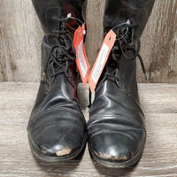 Field Boots, Pull On, 2 air forms *fair, scraped/peeled toes, older, dusty, scratches, rubs, faded, scrapes