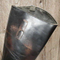 Field Boots, Pull On, 2 air forms *fair, scraped/peeled toes, older, dusty, scratches, rubs, faded, scrapes