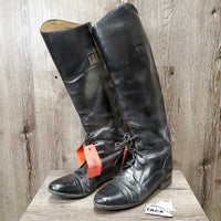Field Boots, Pull On *fair, rubs, older, dusty, undone stitching, scrapes, dry, rubs, curled, scrapes
