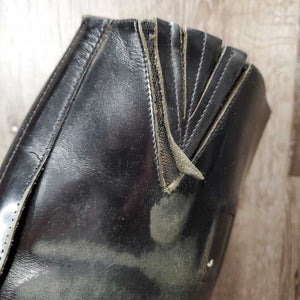 Field Boots, Pull On *fair, rubs, older, dusty, undone stitching, scrapes, dry, rubs, curled, scrapes