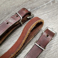 Narrow Double Elastic & Thick Leather Breastplate *vgc, clean, stained elastic, older, holes, mnr scraped edges
