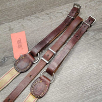 Narrow Double Elastic & Thick Leather Breastplate *vgc, clean, stained elastic, older, holes, mnr scraped edges
