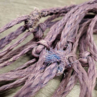 Lg Hole Nylon Rope Hay Net *gc/fair, rubs, frayed, rust, clean, faded
