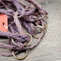 Lg Hole Nylon Rope Hay Net *gc/fair, rubs, frayed, rust, clean, faded