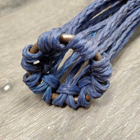 Lg Hole Thin Nylon Rope Hay Net, extra string *gc/fair, rubs, frayed, rust, clean, faded, discolored