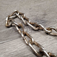 Thick Stiff Nylon Web Lead Shank, 21" Nose Chain *fair, dirt, rusty, frayed edges, stains