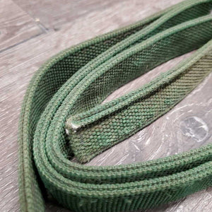 Thick Stiff Nylon Web Lead Shank, 21" Nose Chain *fair, dirt, rusty, frayed edges, stains