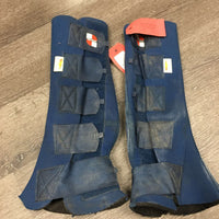 2 "Equi-Chaps" Neoprene Close Contact - Mud Fever Boots *gc/fair, dirty, mnr stains, holes, slices, ripped edges, faded
