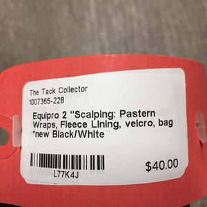 2 "Scalping: Pastern Wraps, Fleece Lining, velcro, bag *new