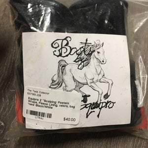 2 "Scalping: Pastern Wraps, Fleece Lining, velcro, bag *new