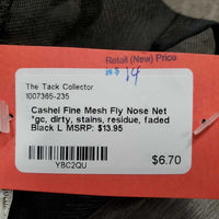 Fine Mesh Fly Nose Net *gc, dirty, stains, residue, faded
