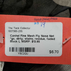 Fine Mesh Fly Nose Net *gc, dirty, stains, residue, faded