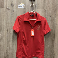 SS Polo Shirt, 1/2 Zip up "Los Suenos Eques" *vgc, mnr seam puckers & hair
