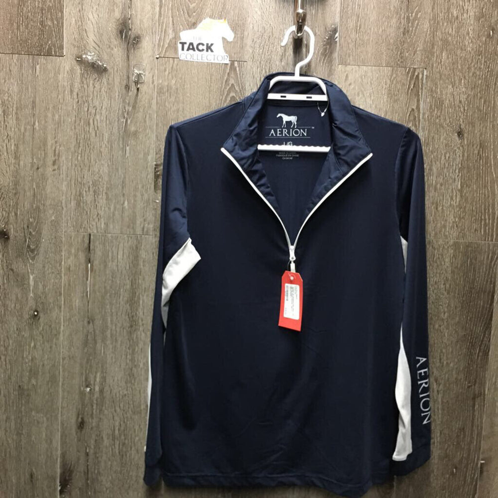 LS Technical Sun Shirt, 1/2 Zip Up, mesh sleeves *vgc/xc