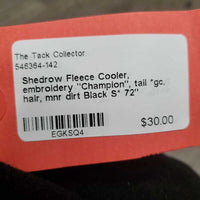 Fleece Cooler, embroidery "Champion", tail *gc, hair, mnr dirt
