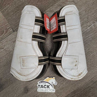Open Front Boots, Memory Foam Liners, velcro *fair, dirty, hairy, stains, rubs, scrapes, dingy, older

