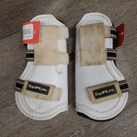 Open Front & Hind Boots, Foam Liners, velcro *fair, dirty, hairy, stains, rubs, scrapes, dingy, older, sm lining holes