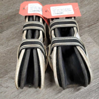 Open Front & Hind Boots, Foam Liners, velcro *fair, dirty, hairy, stains, rubs, scrapes, dingy, older, sm lining holes
