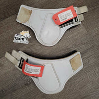 Open Front & Hind Boots, Foam Liners, velcro *fair, dirty, hairy, stains, rubs, scrapes, dingy, older, sm lining holes
