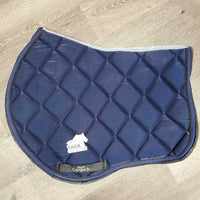 Quilt Jumper Saddle Pad, 2x Piping *gc, mnr hair, dirt, rubbed edges
