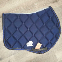 Quilt Jumper Saddle Pad, 2x Piping *gc, mnr hair, dirt, rubbed edges
