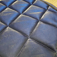 Quilt Jumper Saddle Pad, 2x Piping *gc, mnr hair, dirt, rubbed edges
