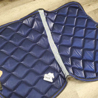 Quilt Jumper Saddle Pad, 2x Piping *gc, mnr hair, dirt, rubbed edges
